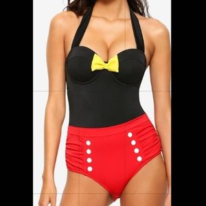 NWT.  Mickey Mouse One Piece Cosplay Bathing Suit